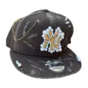 Casquette Perlée Marron