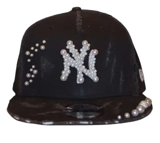 Casquette Perlée Noir